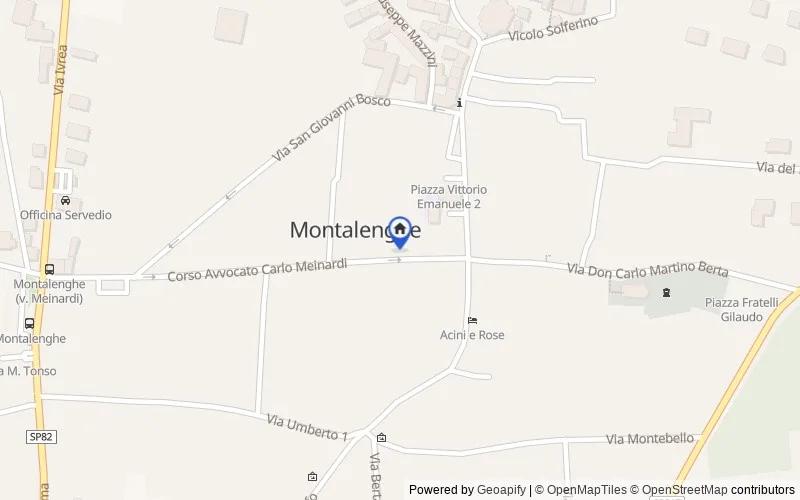 Mappa della zona: Corso Avvocato Carlo Meinardi, 10, 10090 Montalenghe TO, Italia, Montalenghe, Torino