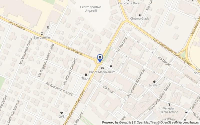 区域地图：San Giovanni in Persiceto, 40017, San Giovanni in Persiceto, Bologna