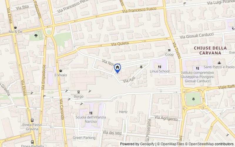 Karte der Umgebung: Via Asti, 26, 95128, Catania, Catania