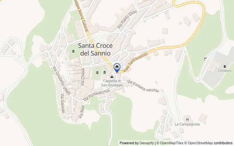 Karte der Umgebung: Vico II Preci, 5, 82020, Santa Croce del Sannio, Benevento